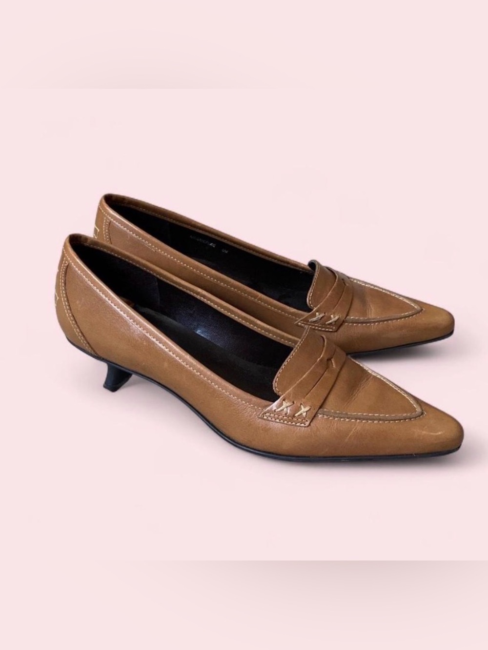 Y2k Nicole loafer kitten heels